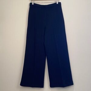 80s Vintage St. John Collection Santana Knit Wide Leg Black Pants
